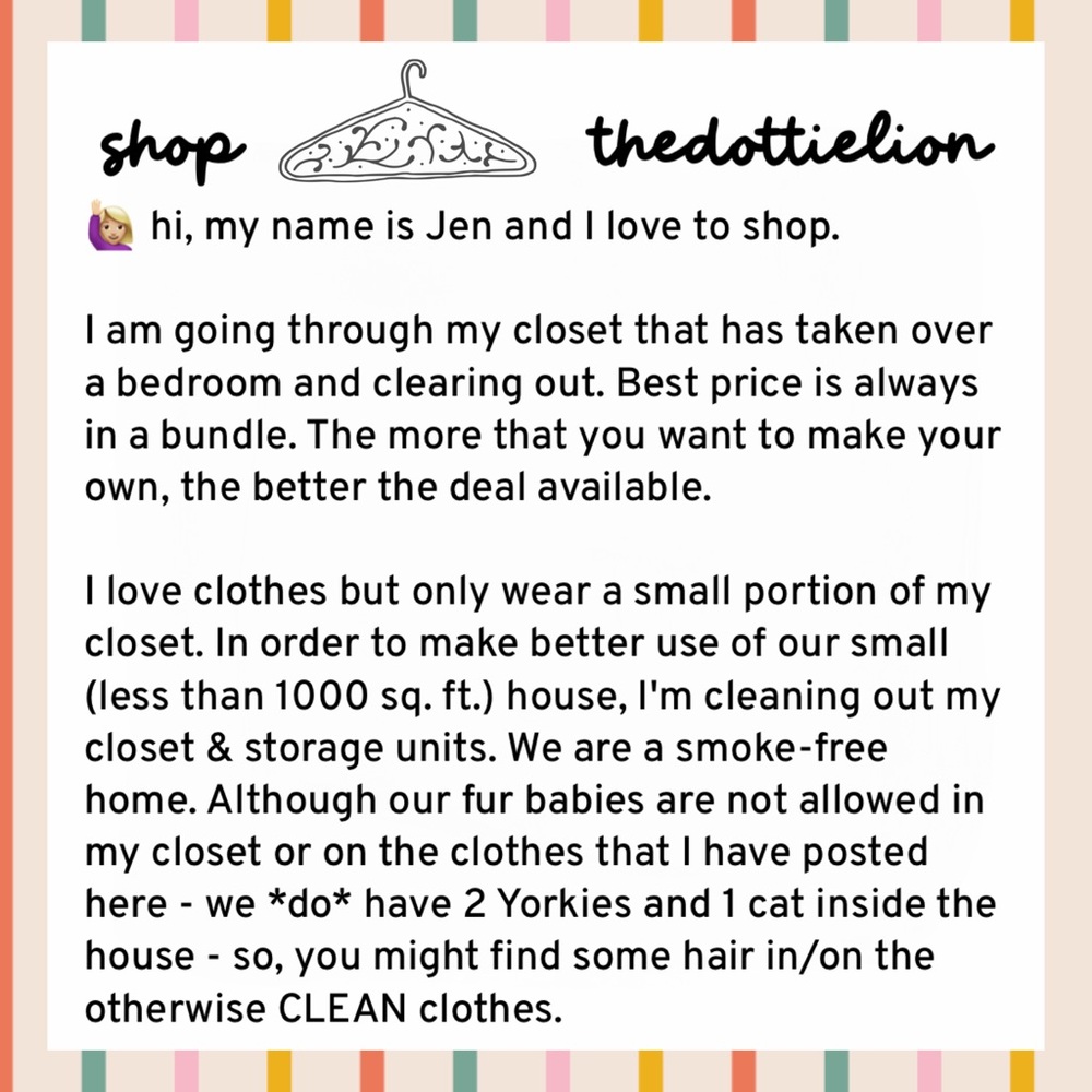 meet your posher • Listing NWT, NWOT, and gently worn clothes + shoes